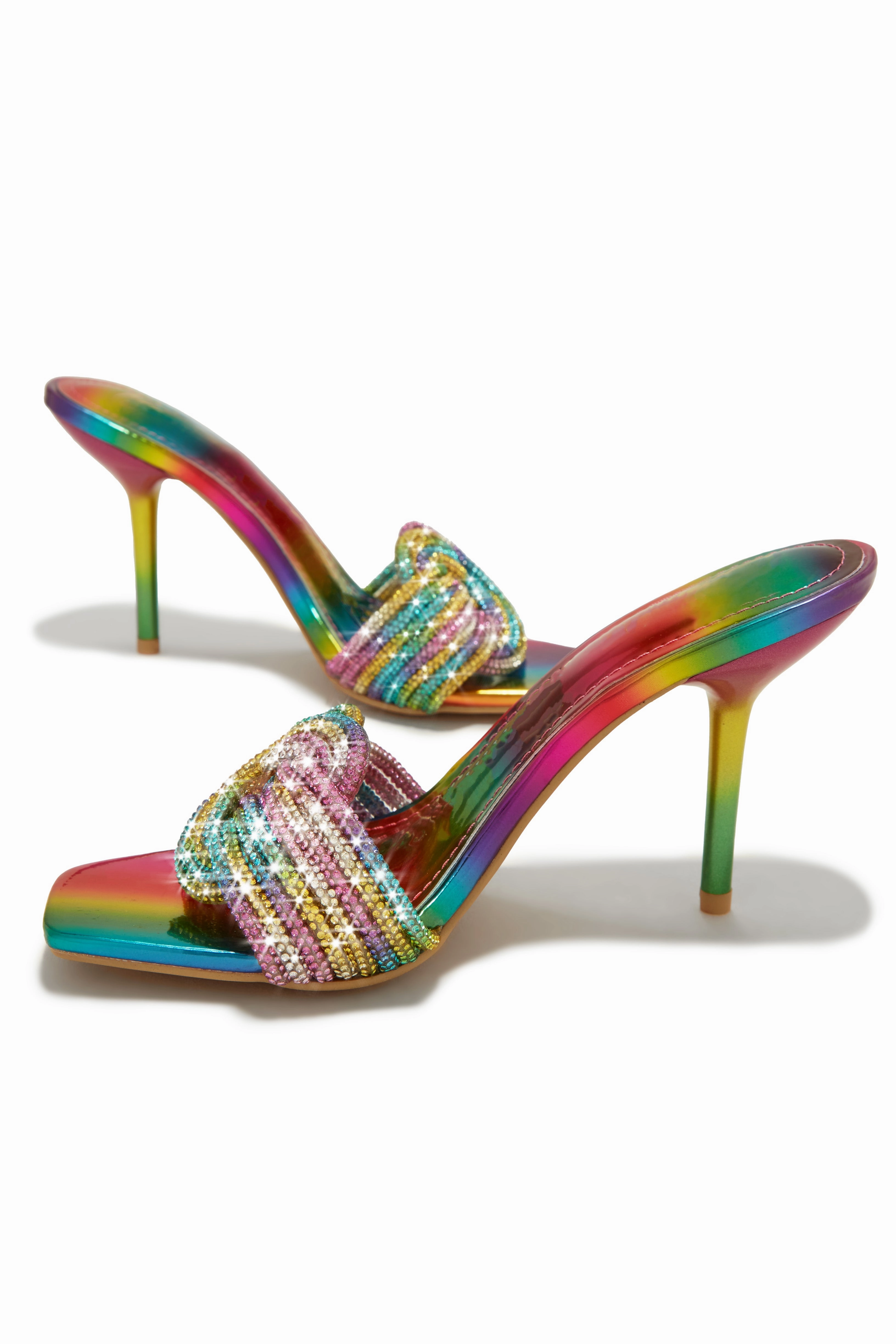 Song Of Love Embellished Mule Heels - Multi