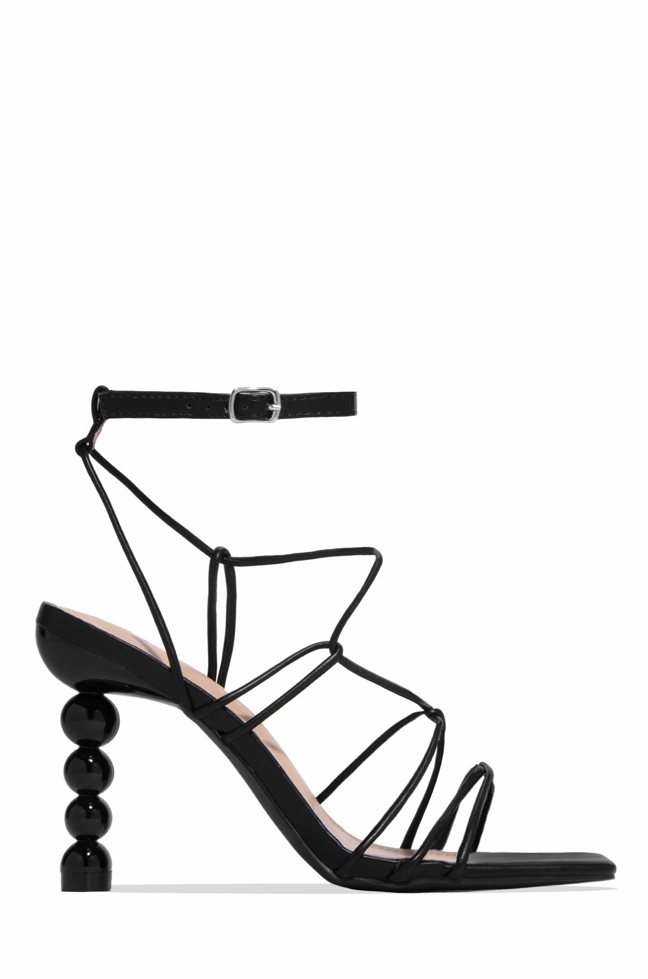 St. Barts Summer Square Toe Strappy Heels - Orange