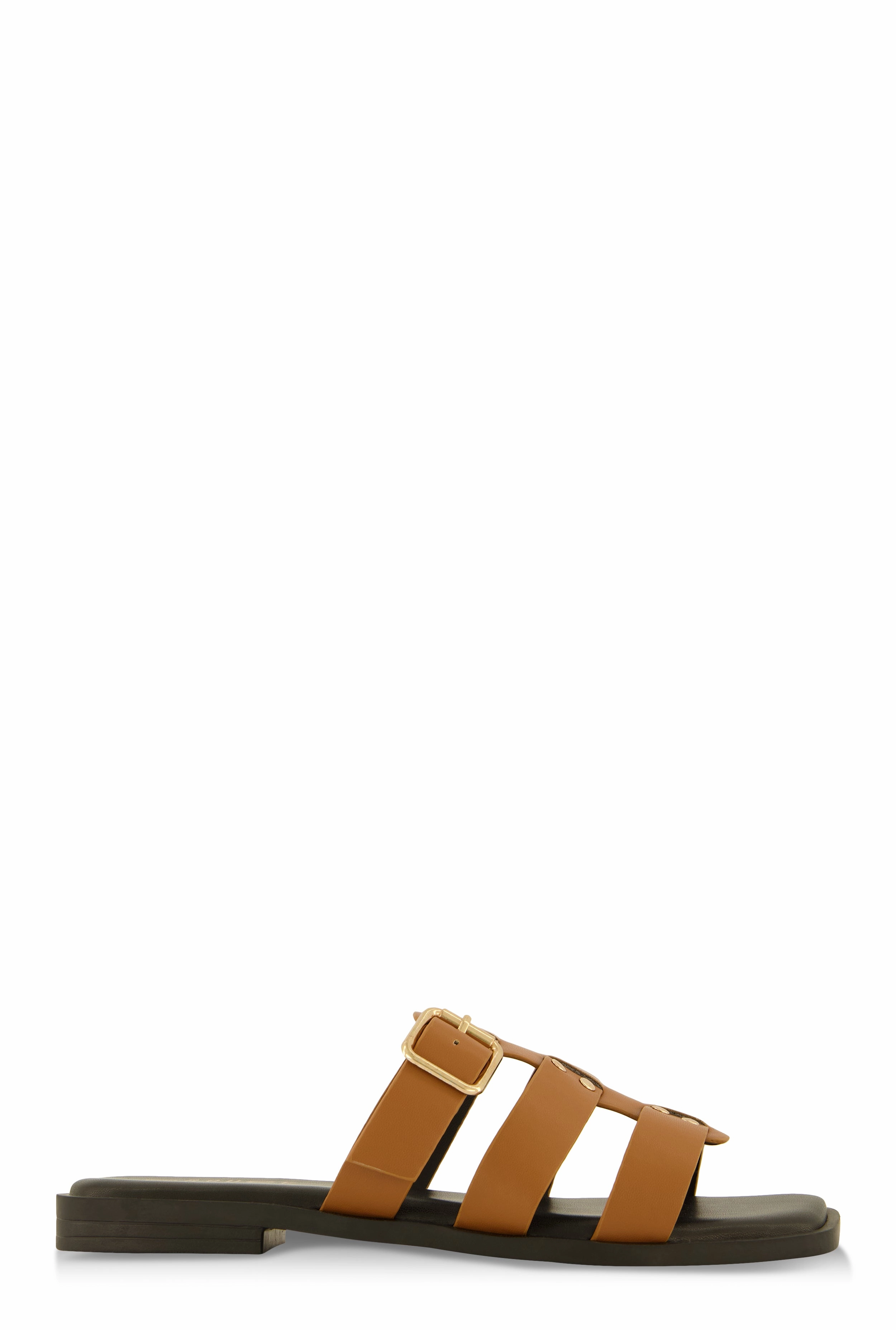 Studded Buckle Detail Slide Sandals