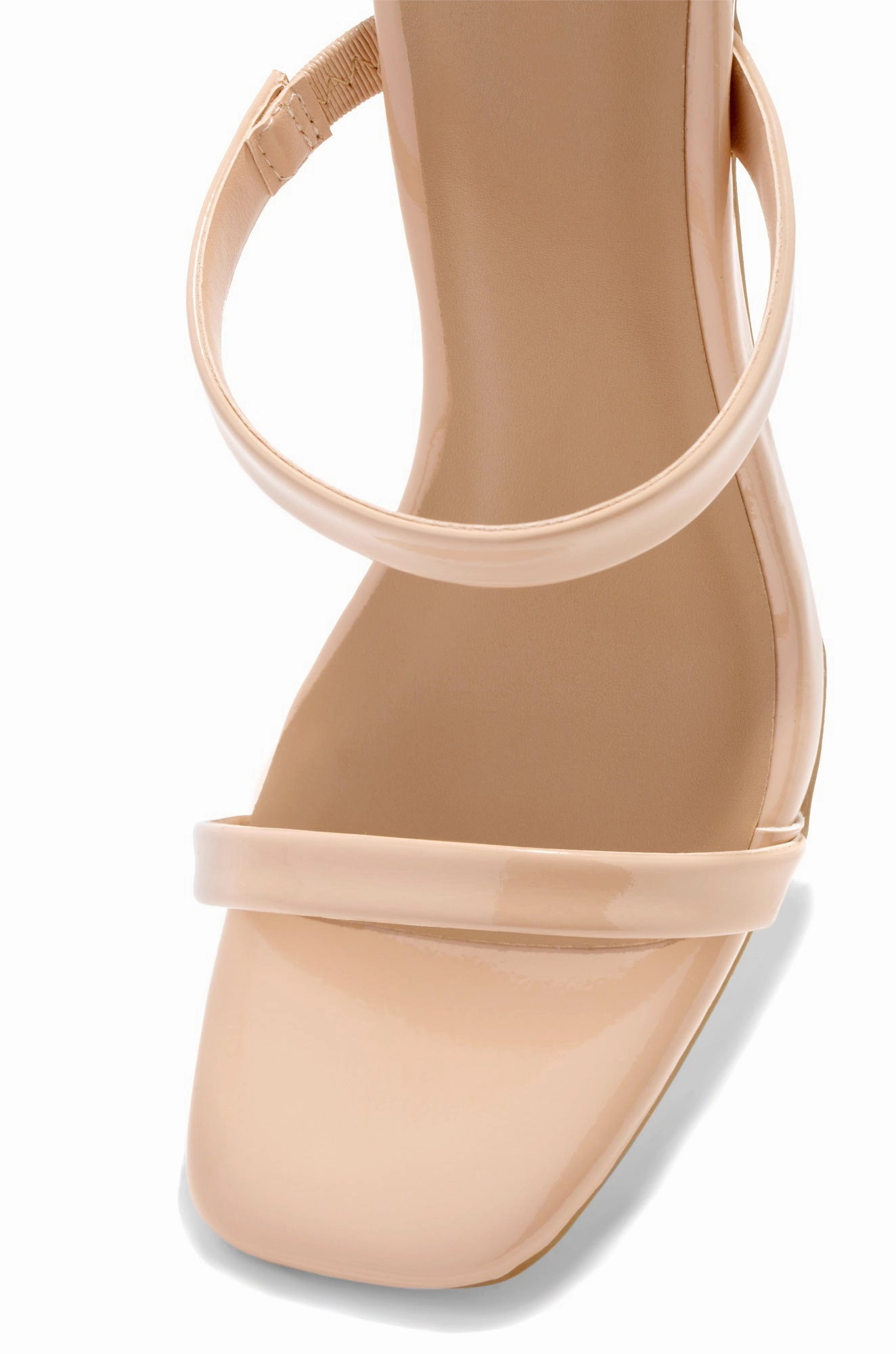 Summer Date Block Heel Mules - Nude Pat
