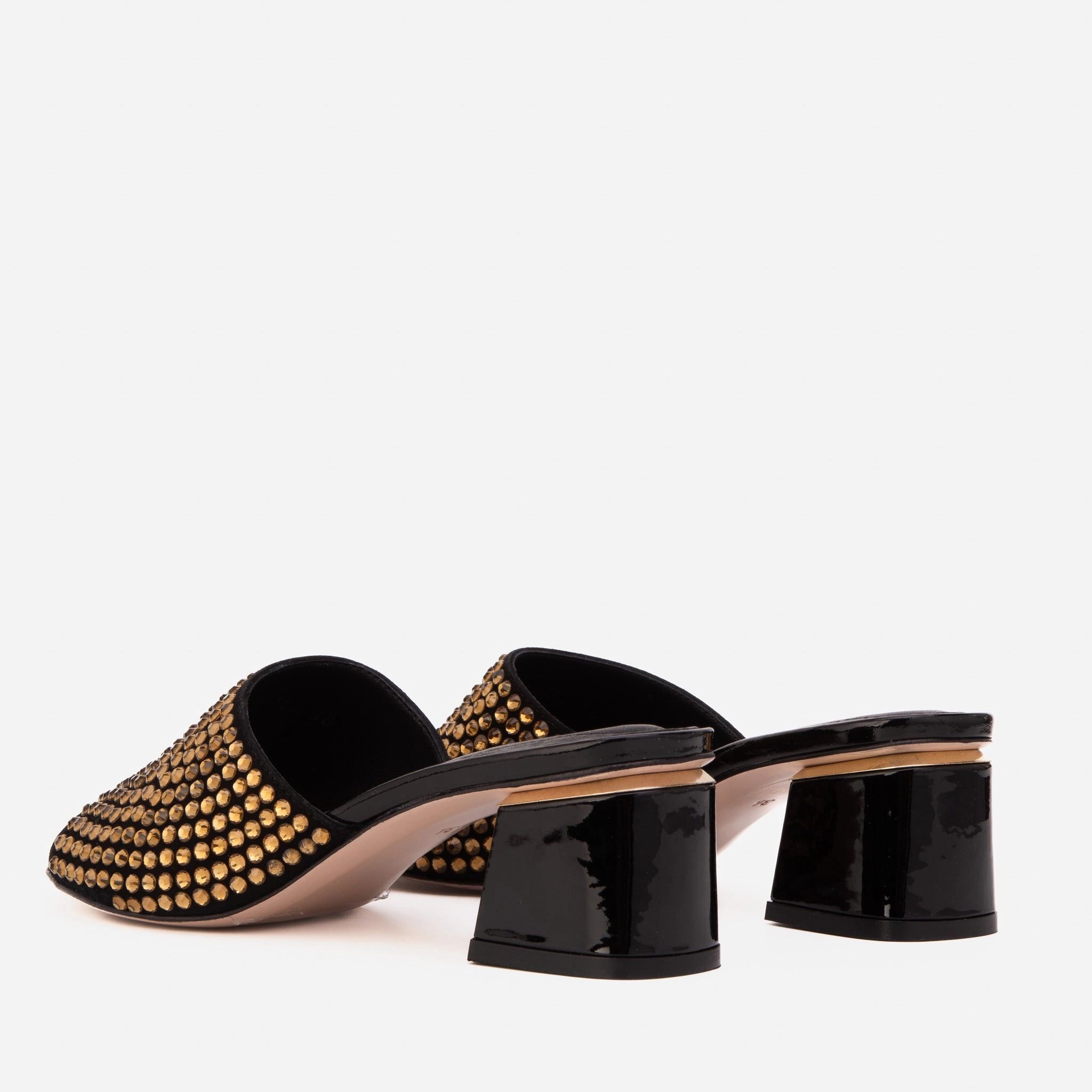 The Ailano Gold Glitter Leather Women Sandal