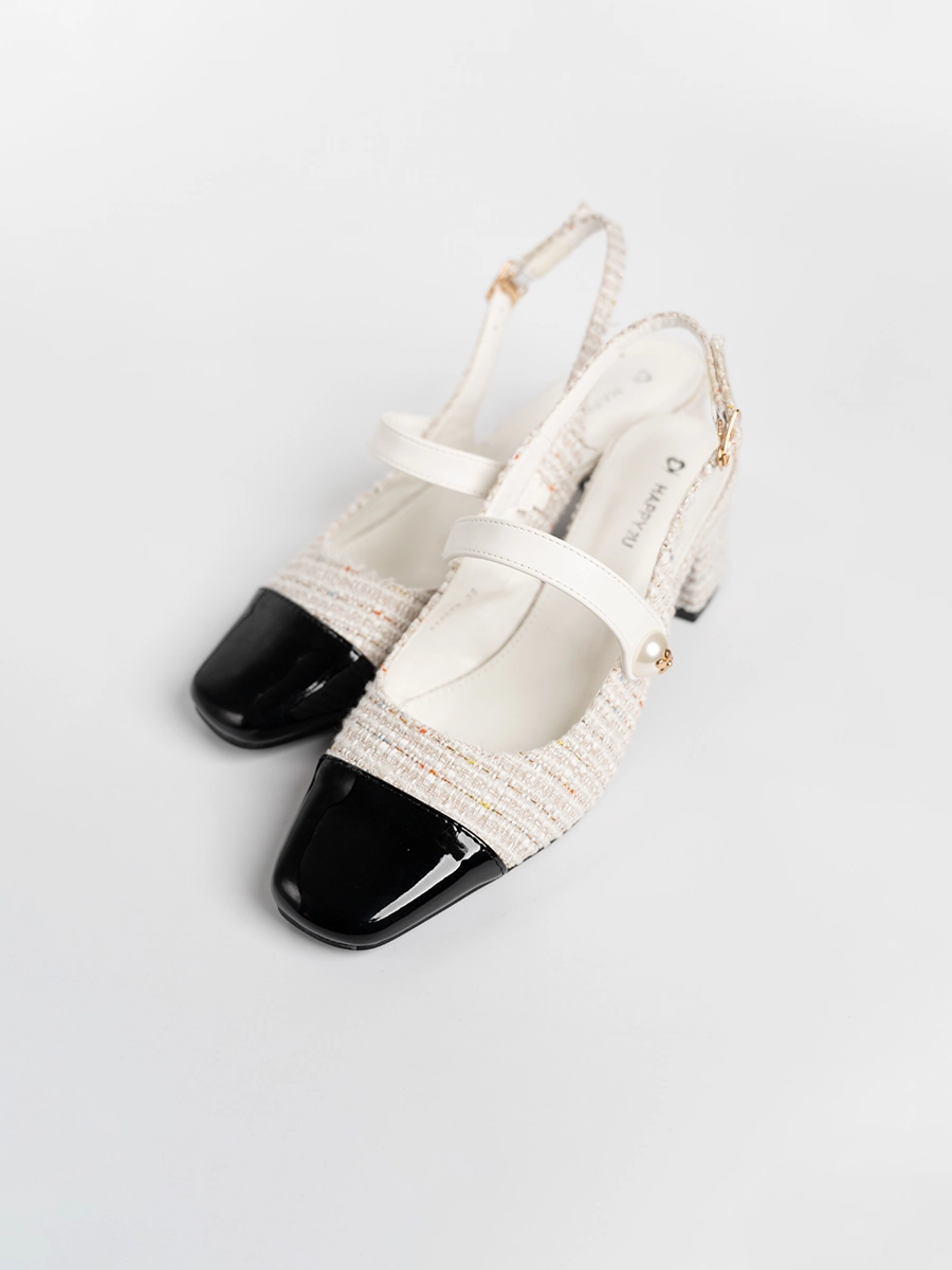Tiara Tweed Slingback Heels