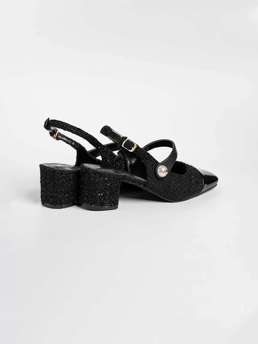 Tiara Tweed Slingback Heels