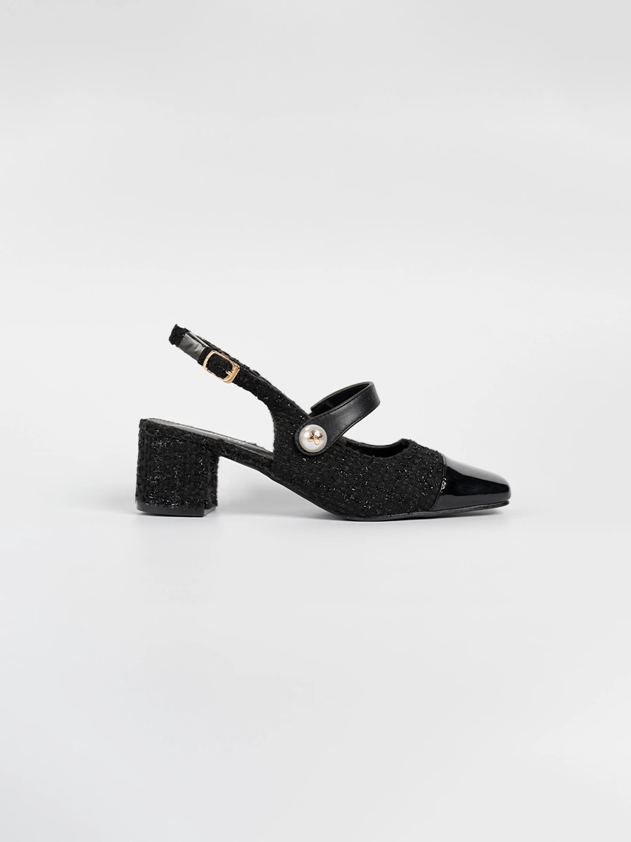 Tiara Tweed Slingback Heels