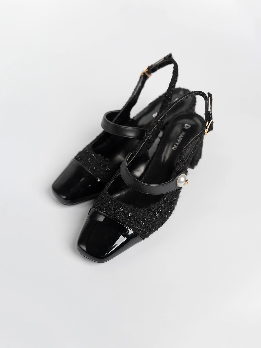 Tiara Tweed Slingback Heels