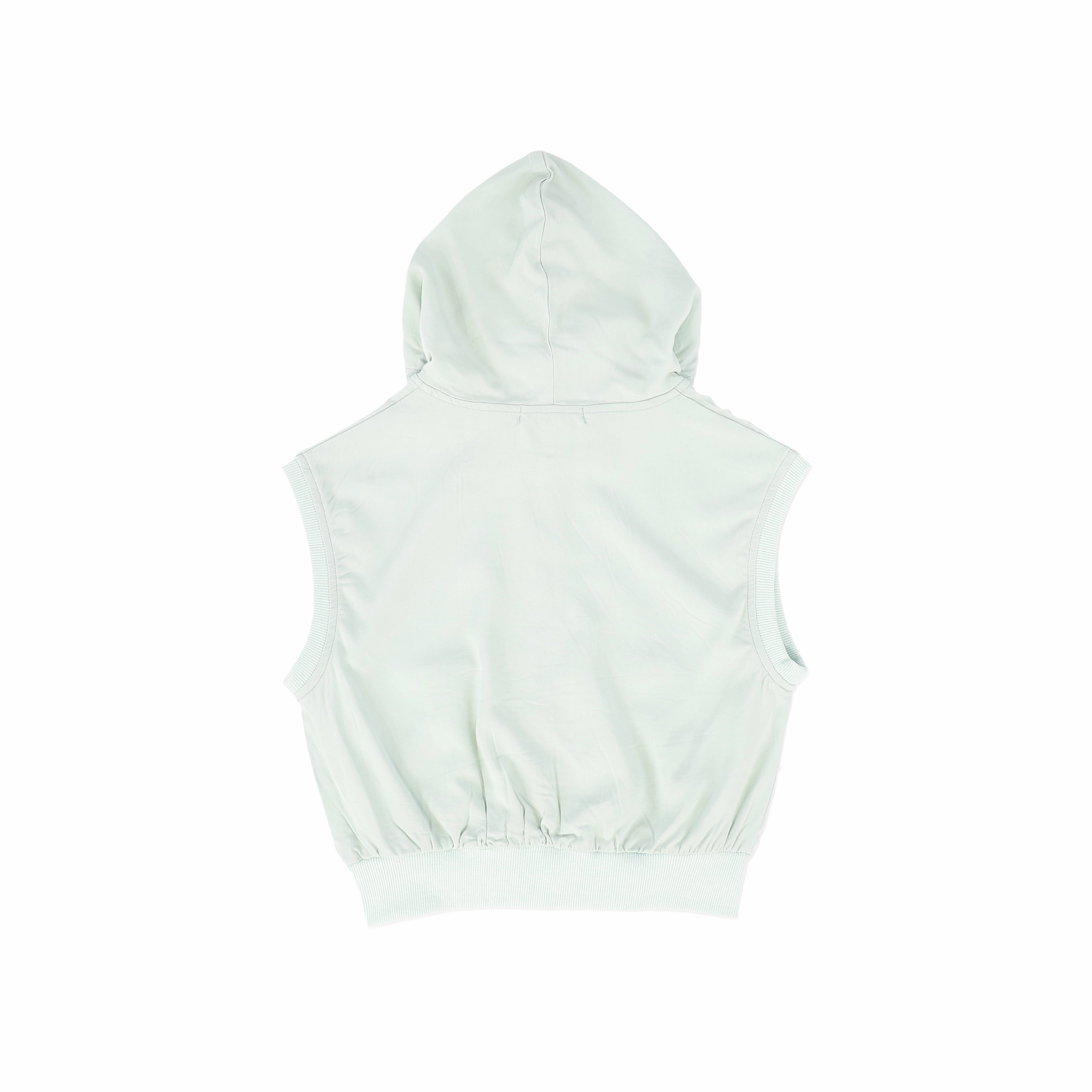 VALENTINA SAGE HOODED ZIPPER TOP