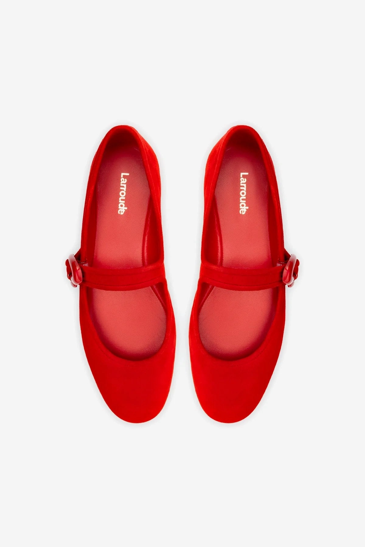 Verona Ballet Flat In Scarlet Suede
