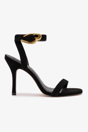 Verona Sandal In Black Suede