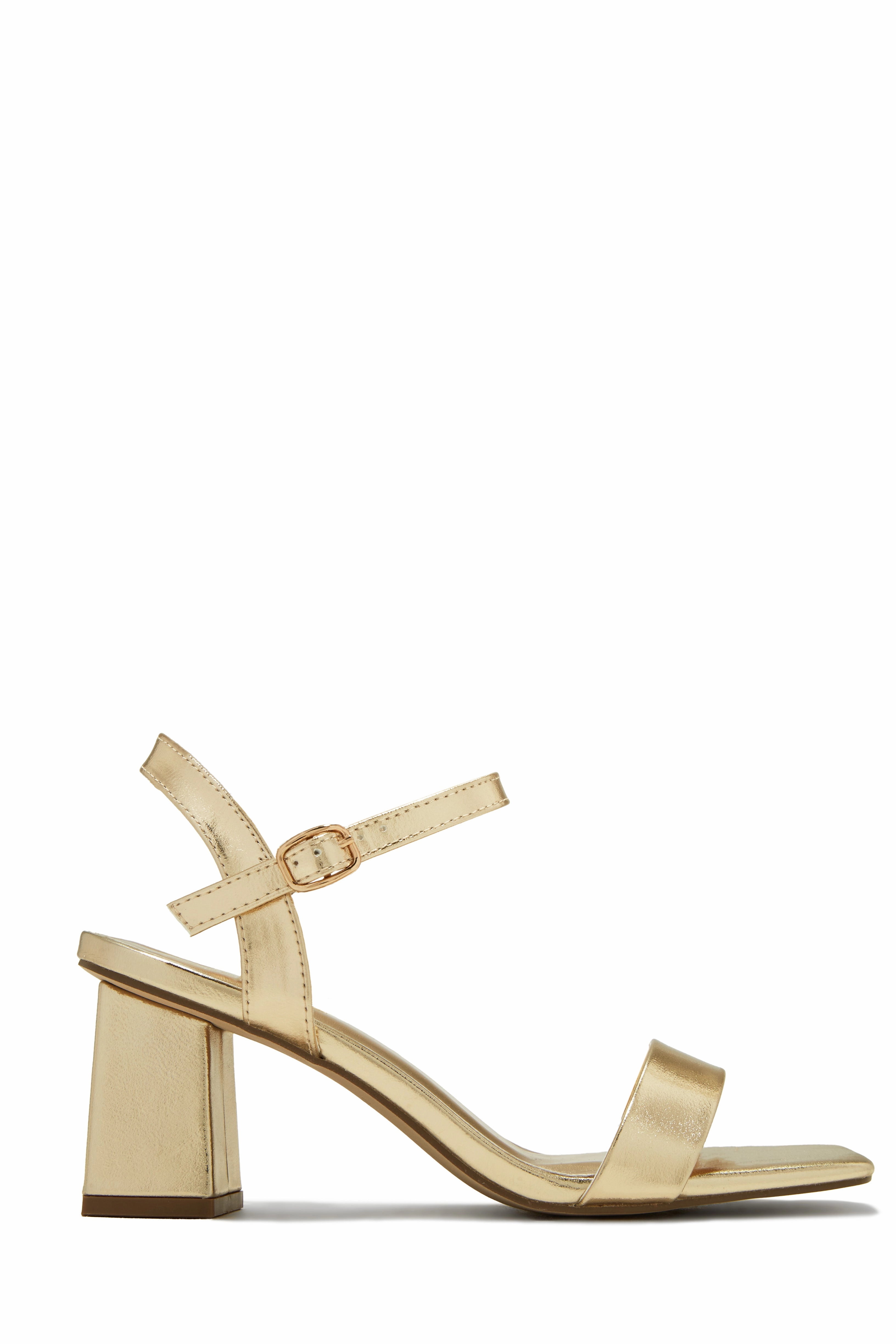 Violet Block Mid Heels - White