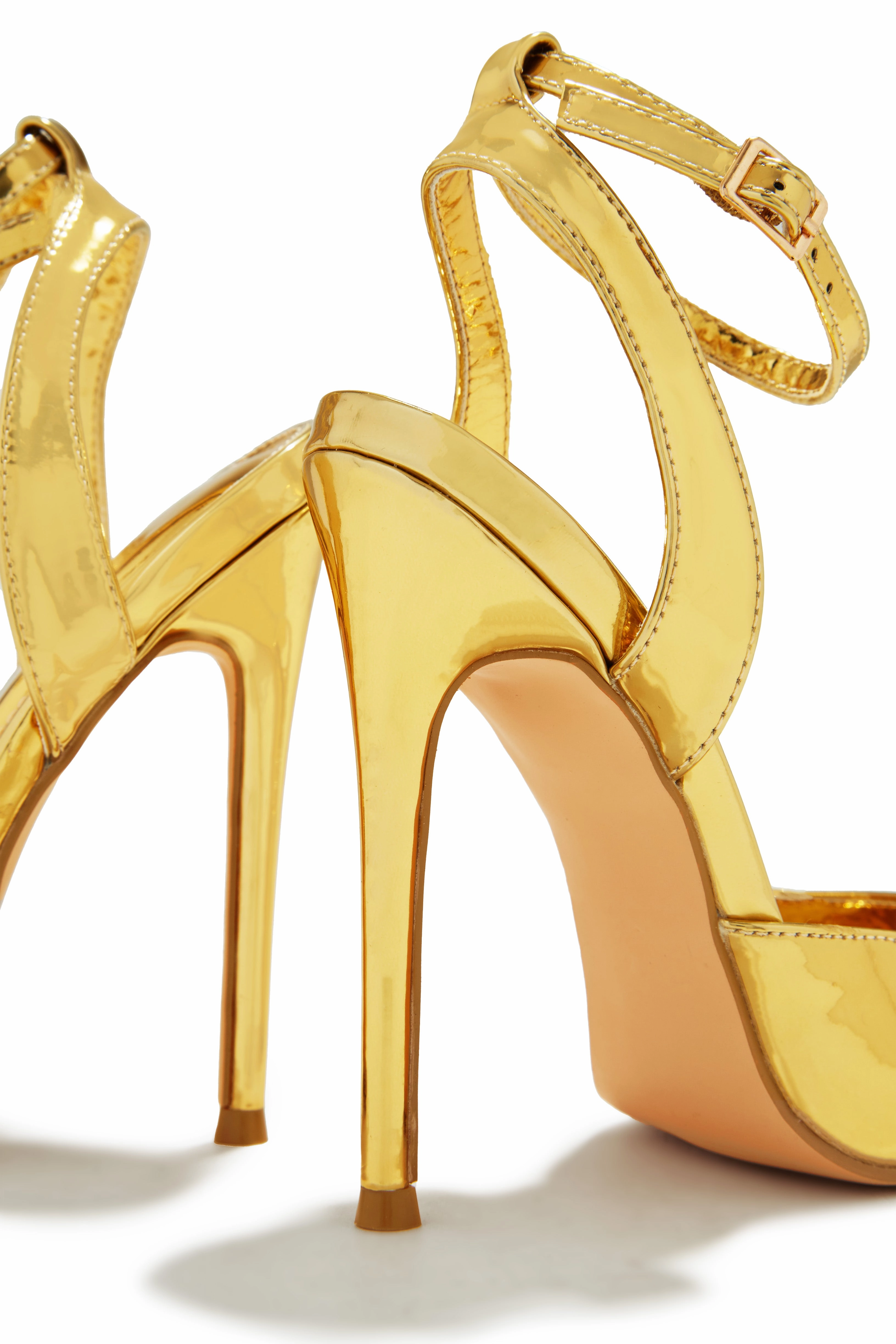 Vixen Mary Jane Strap High Heels - Gold