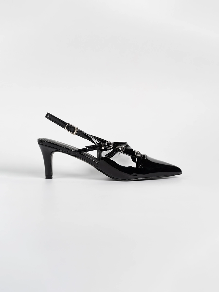 Zea Glossy Strappy Heels