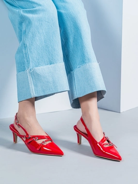 Zea Glossy Strappy Heels