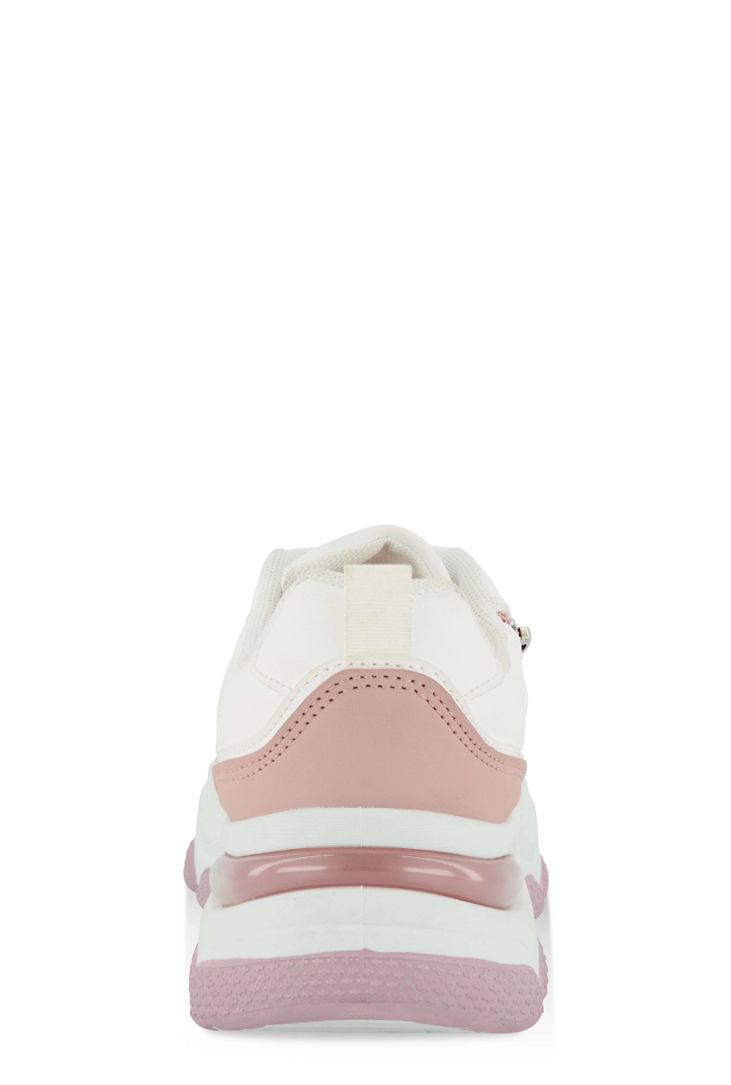 Zipper Detail Chunky Sole Lace Up Sneakers